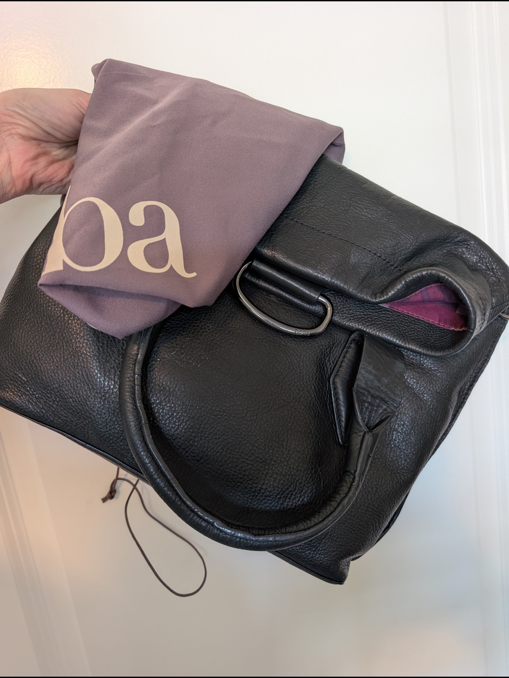 Black Leather Women's Satchel Handbag - Kooba